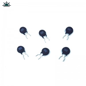 中国ODM OEMカットのリードカーブ形状のリードブラック5 OHM 5D9直径9mmの抵抗力学サーミスタ